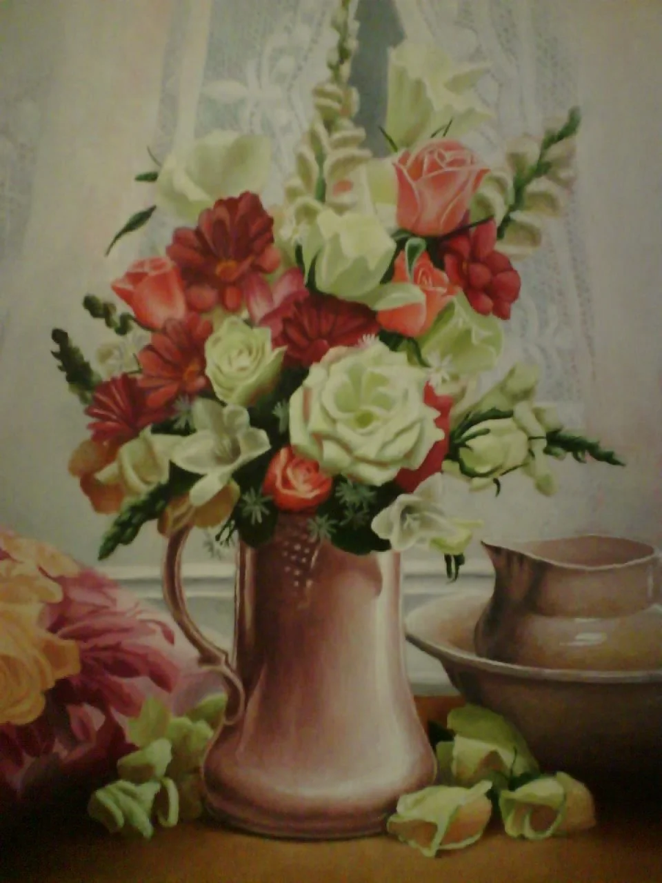 338. Still Life I. 1997, Oils, Dimensions -50cm x  75cm. Sold.