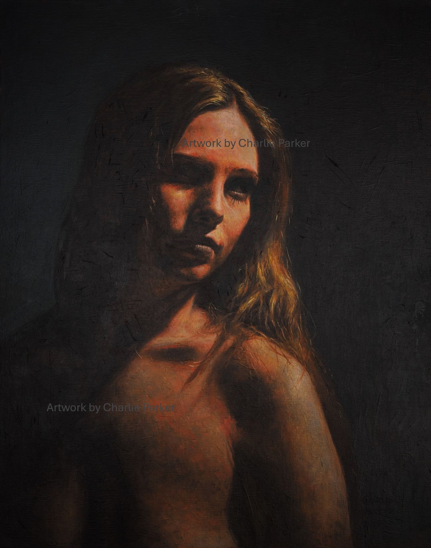 310. The Glance, 2020, Oils, Dimensions - 50cm x  75cm. For Sale.