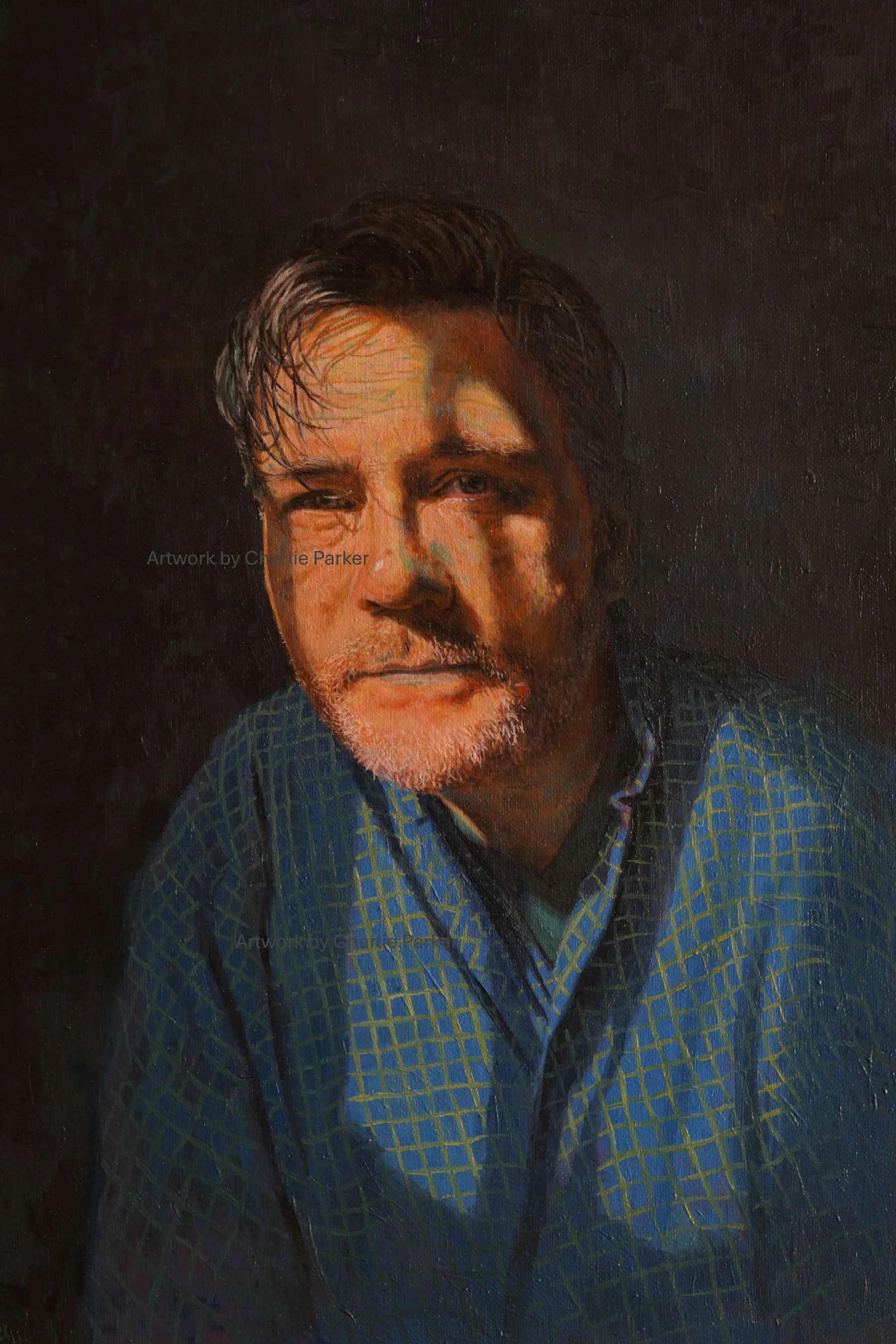 301. Self-Portrait II, 2020, Oils, Dimensions - 50cm x  75cm. Not For Sale.