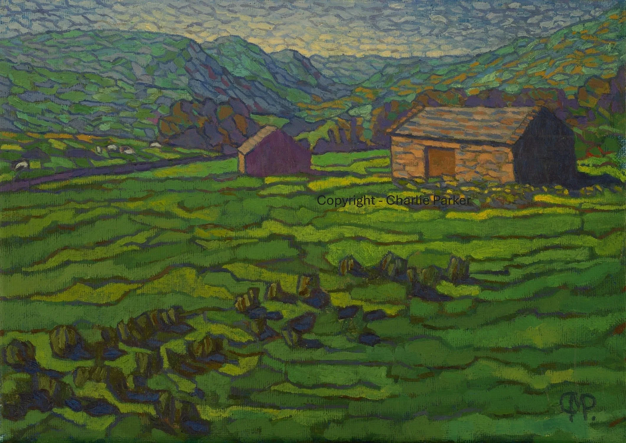 41. Kentmere Valley, 2024, Oils. Dimensions 23cm x 30cm. For Sale.