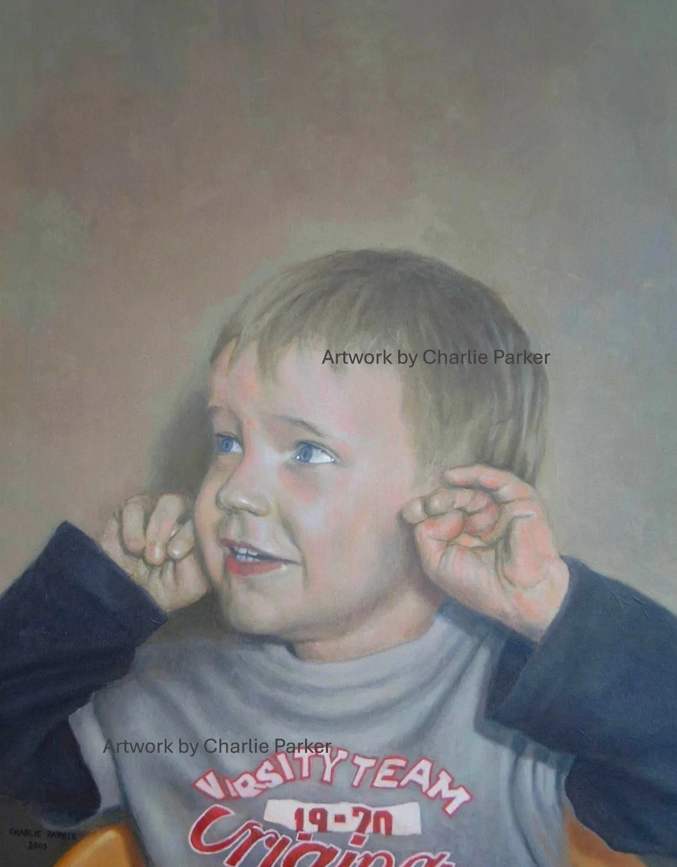 311. Surprise !!, 2005, Oils, Dimensions - 60cm x  80cm. Sold.