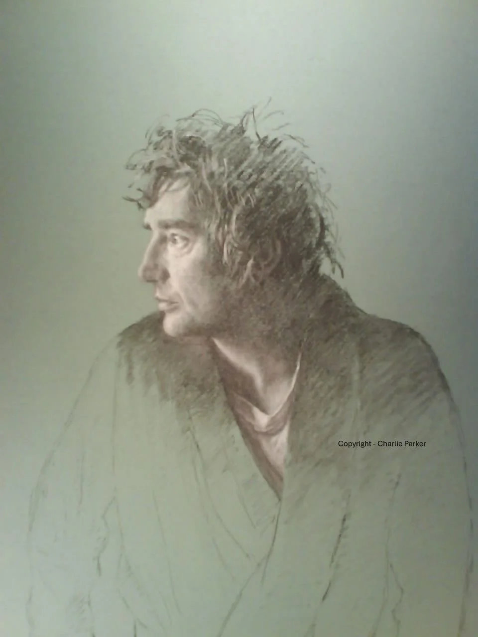 478. Jeff. 2008. Charcoal. Dimensions - 50cm x 40cm. Sold.