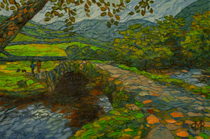 70. Wasdale Head Bridge. 2026, Oils. Dimensions - 23cm x 30cm. For Sale.