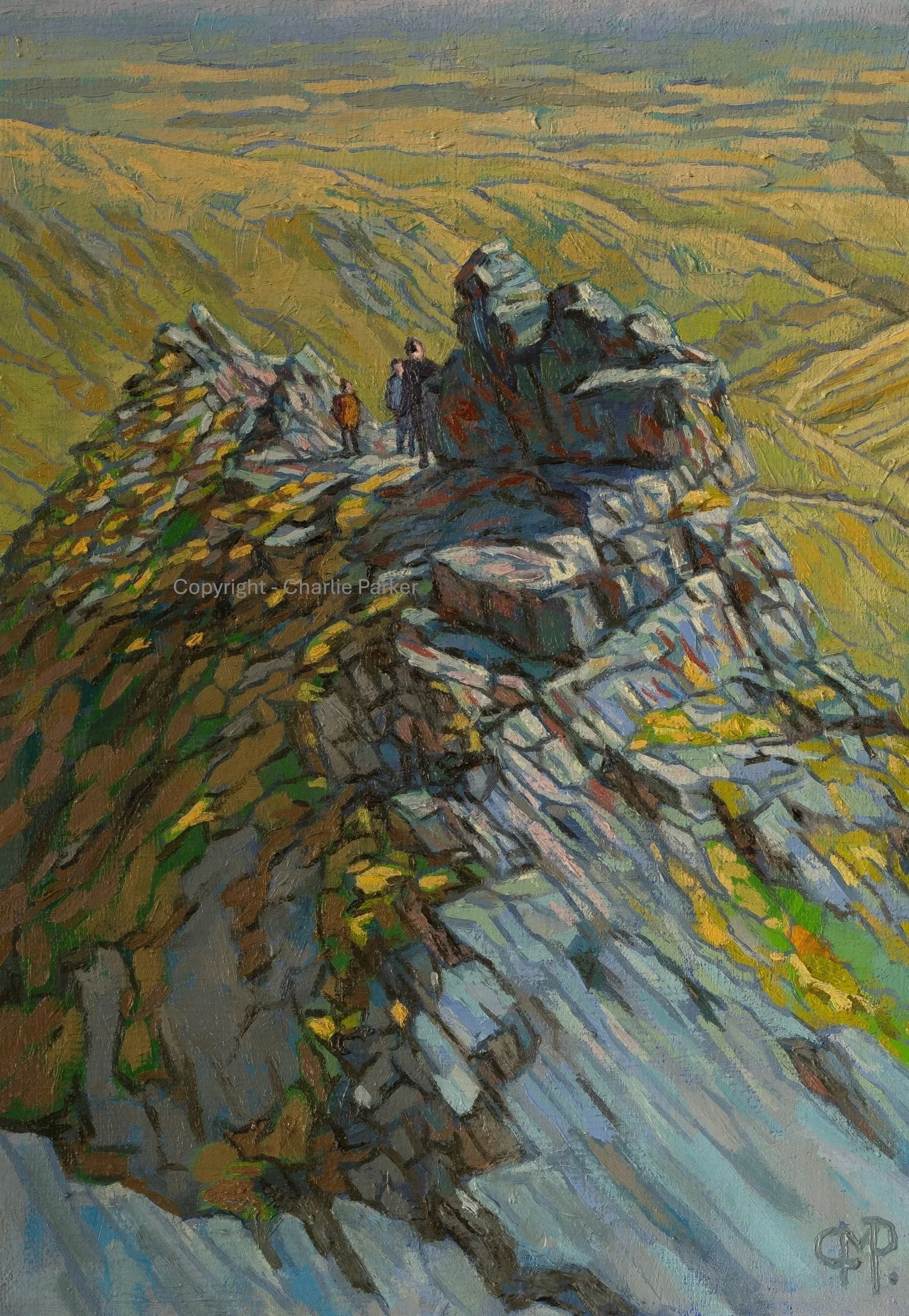 47. Sharp Edge from Blencathra. 2023, Oils. Dimensions - 23cm x 30cm. For Sale.