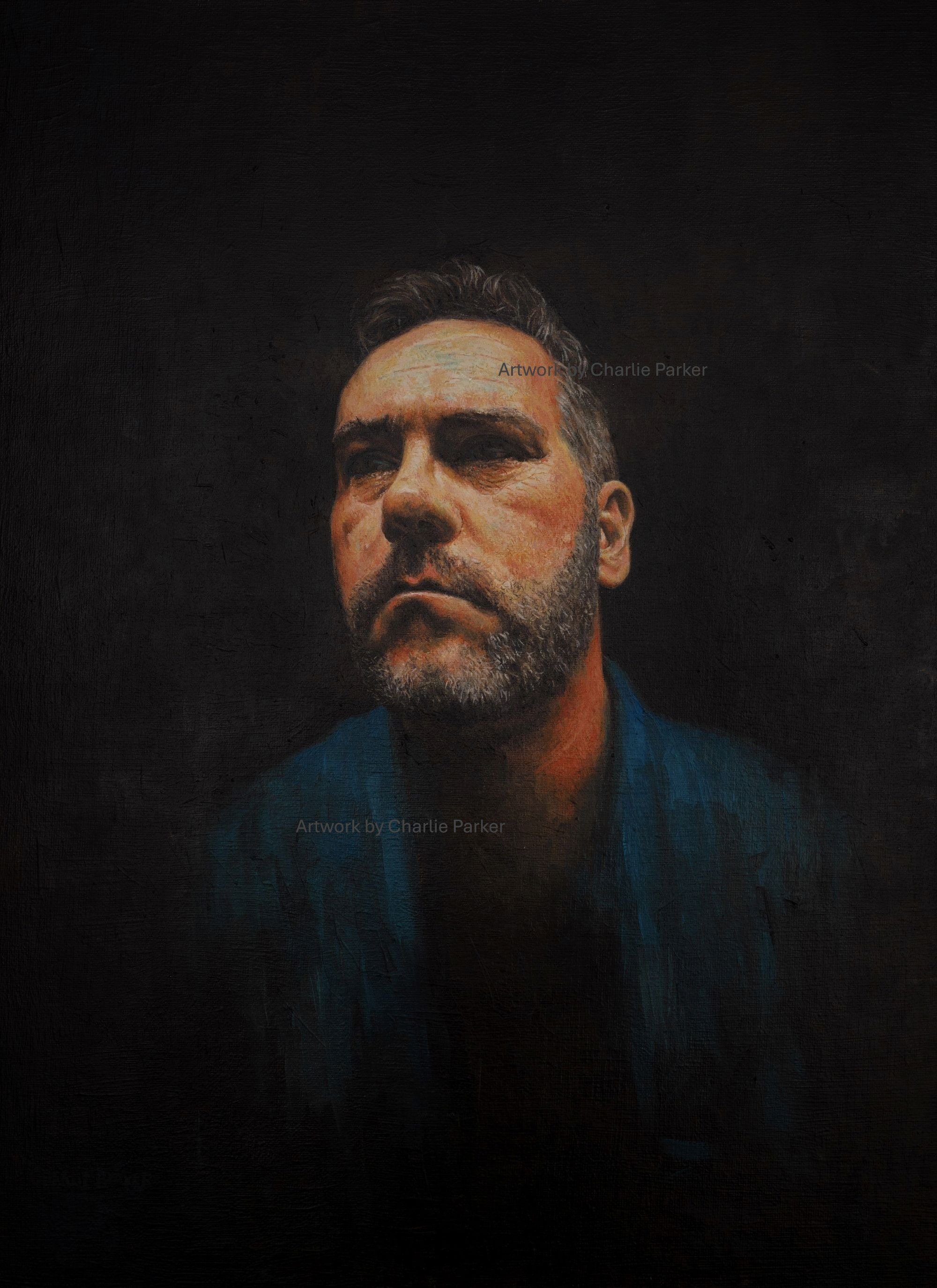 314. Self-Portrait I, 2022, Oils, Dimensions - 50cm x  75cm. Not For Sale.