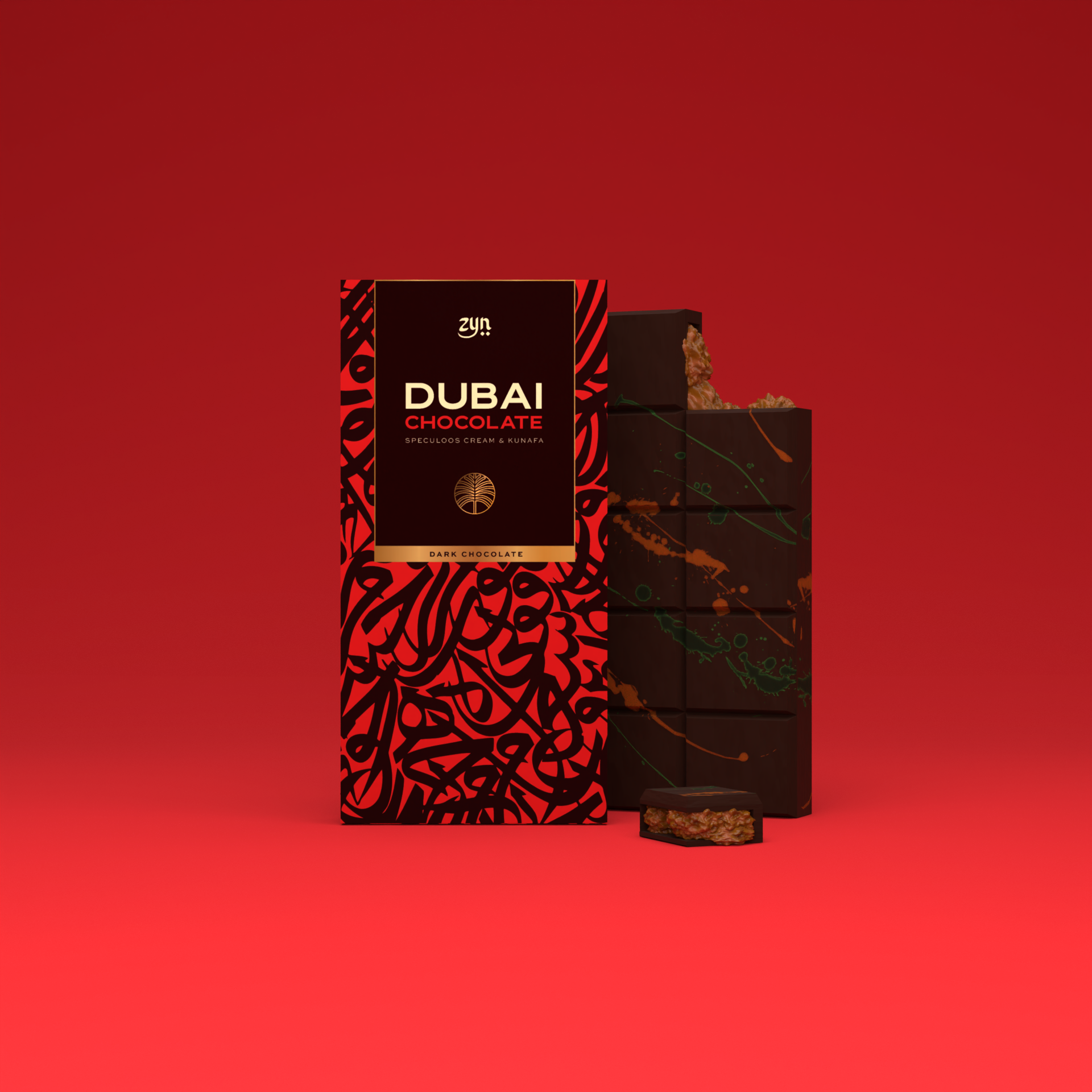 Spéculoos & Kunafa – Chocolat Noir (200g.)