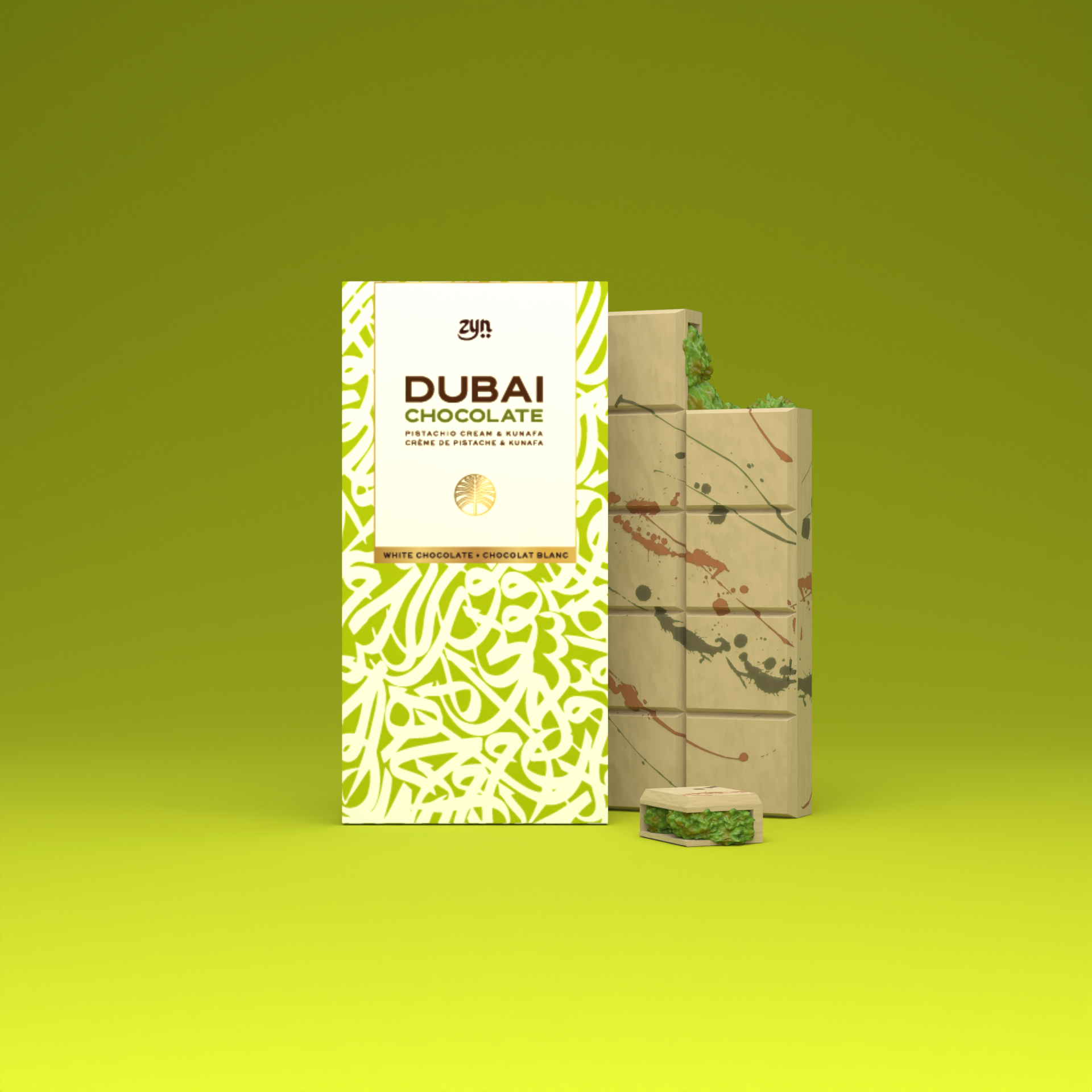 Pistache & Kunafa – Chocolat Blanc (200g.)