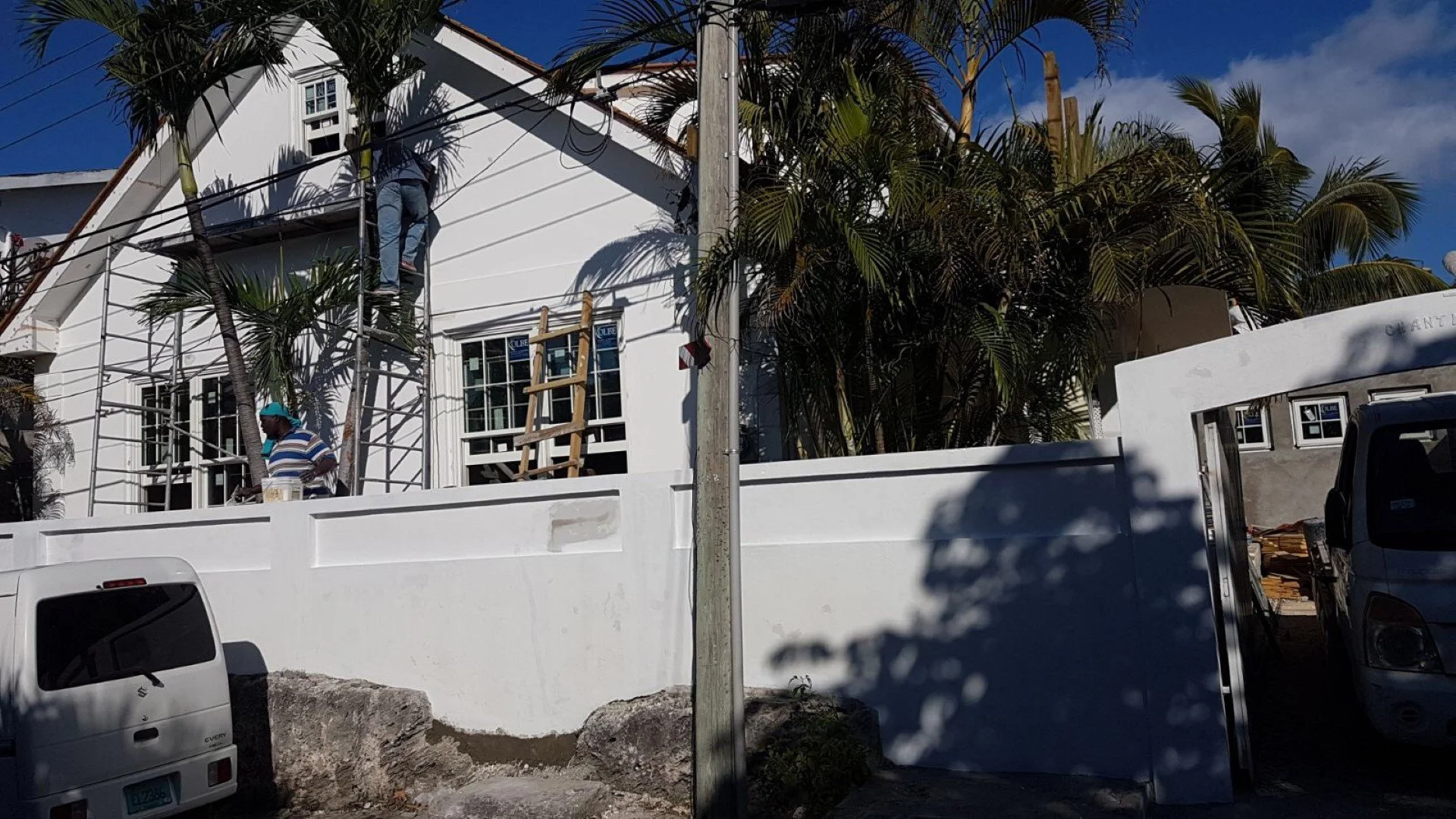 Chanticleer Hill during renovation Harbour Island Bahamas