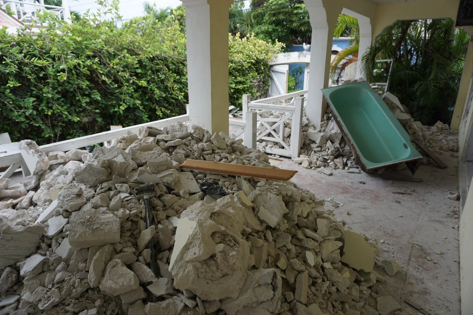 Chanticleer Hill during renovation Harbour Island Bahamas