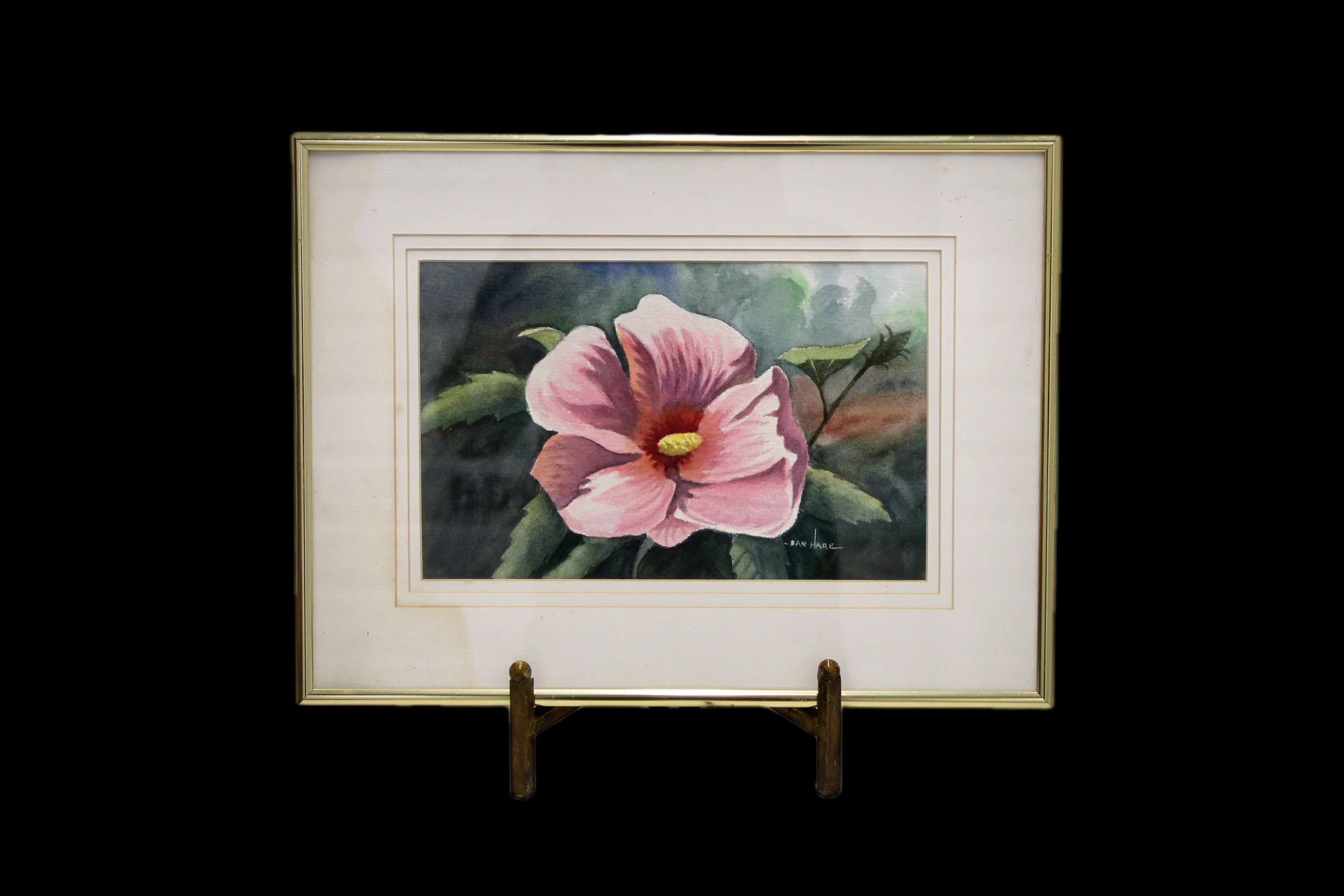 Hibiscus 
Frame: 16in x 12in
Painting: 10 3/4in x 6 3/4in