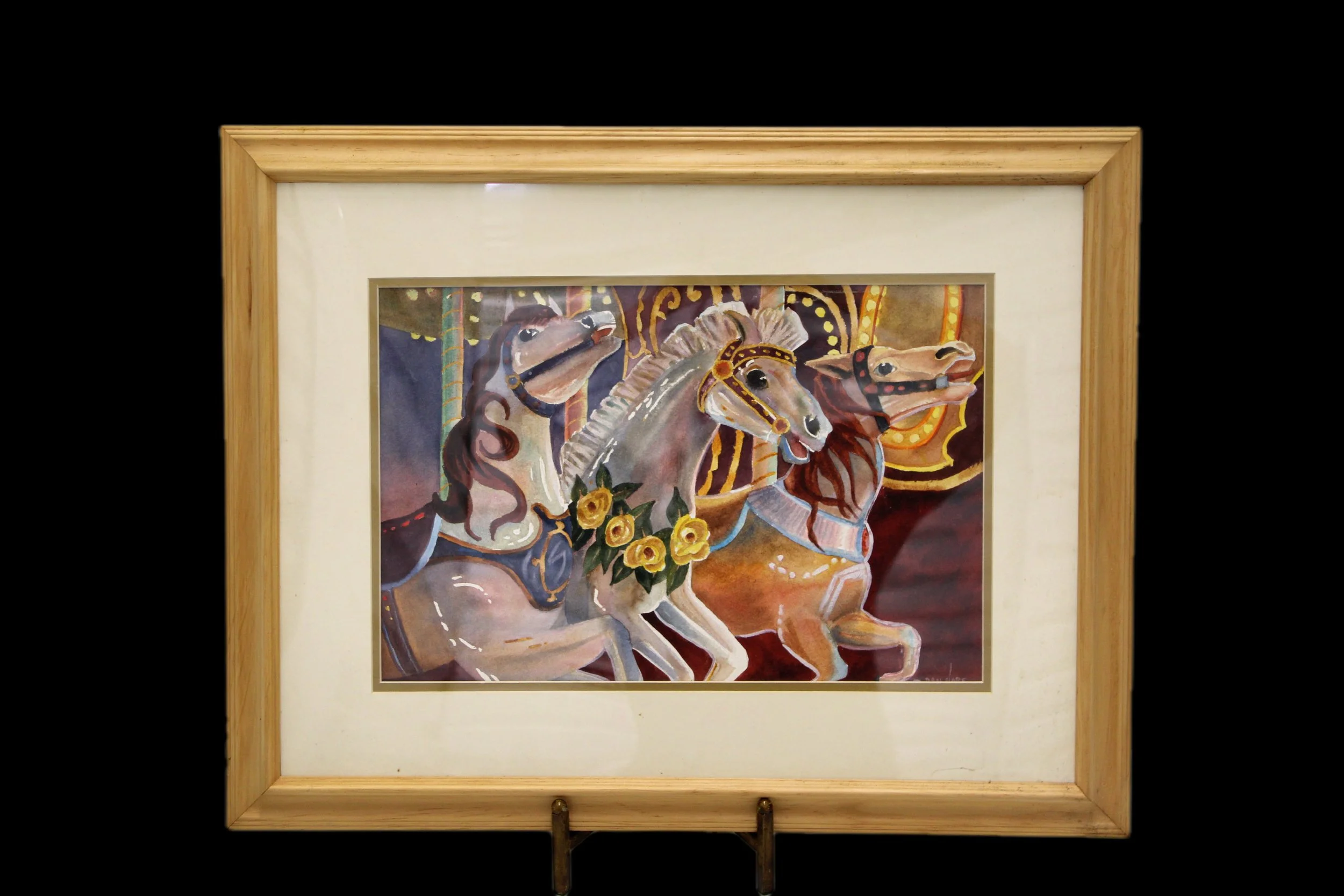 Carnival 
Frame: 26 3/4in x 21in 
Painting: 17 1/2in x 13in 