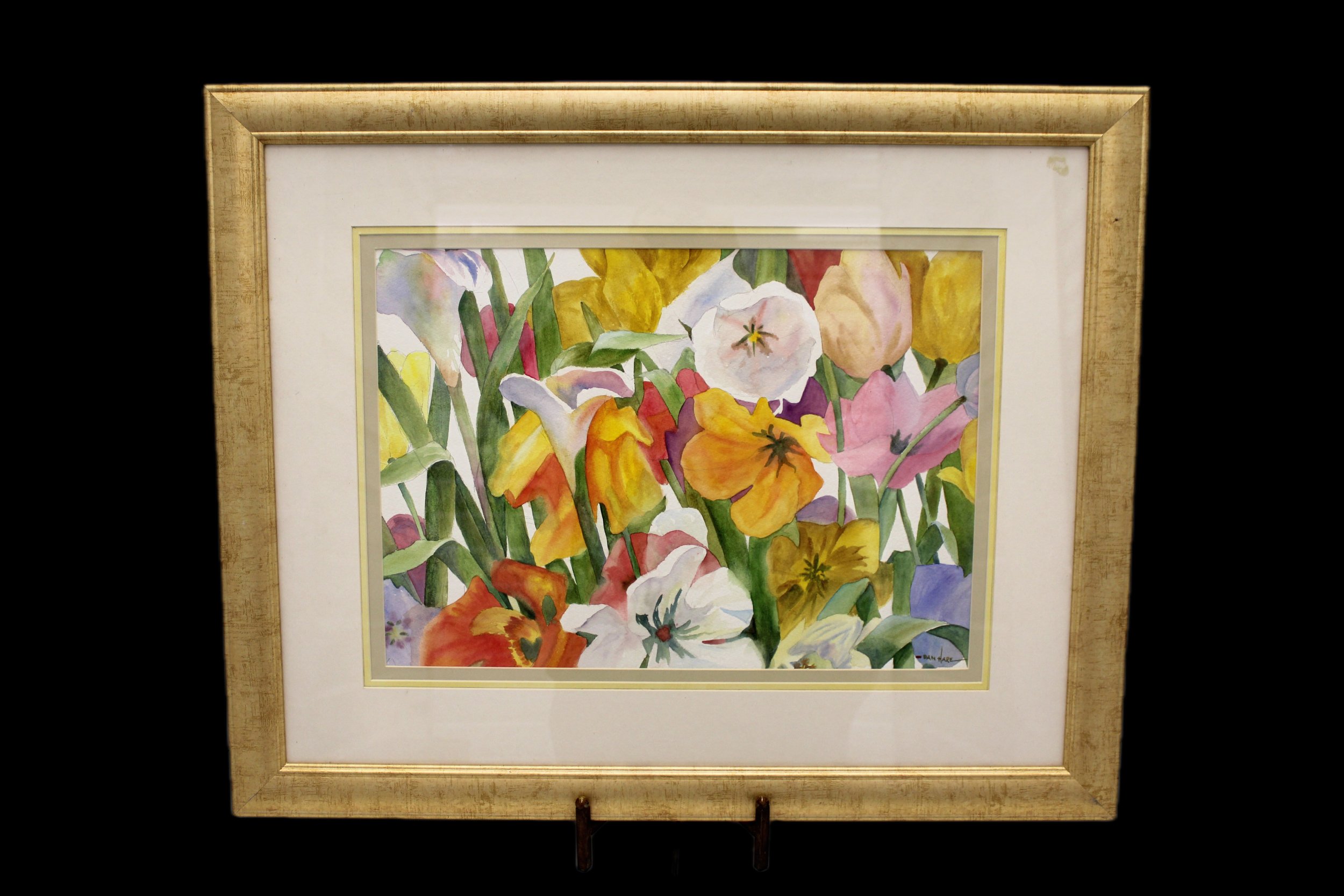 Poppies & Lillies 
Frame: 31 1/2in x 21 1/2in 
Painting: 20 1/4in x 14 1/2in