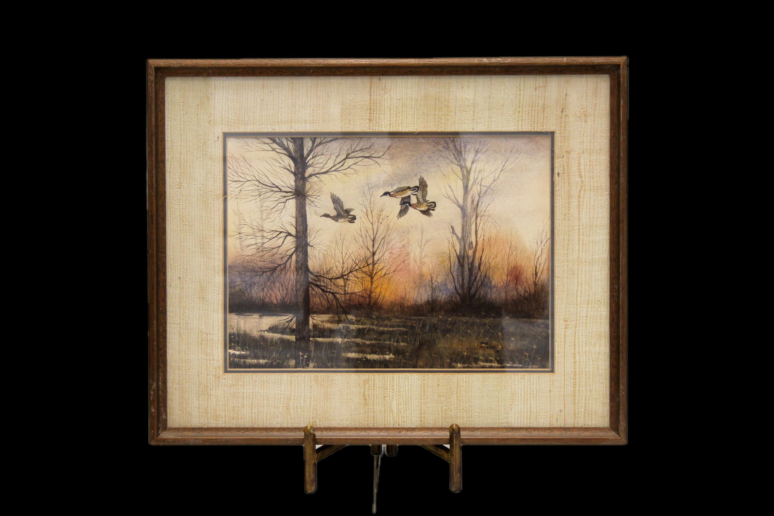 Mallards 
Frame: 21in x 17in 
Painting: 14 1/3in x 10 1/3in
