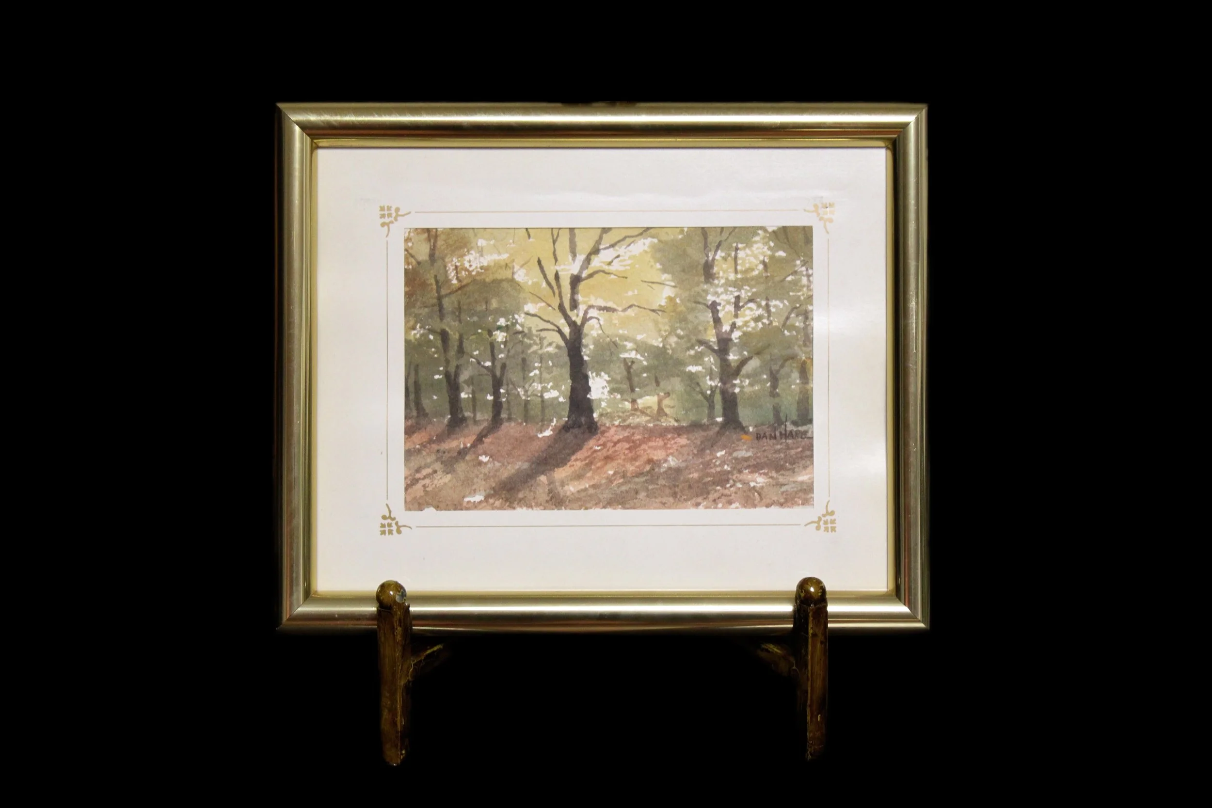 Trees 
Frame: 10 1/2in x 8 1/2in 
Painting: 6 1/3in x 4 1/2in