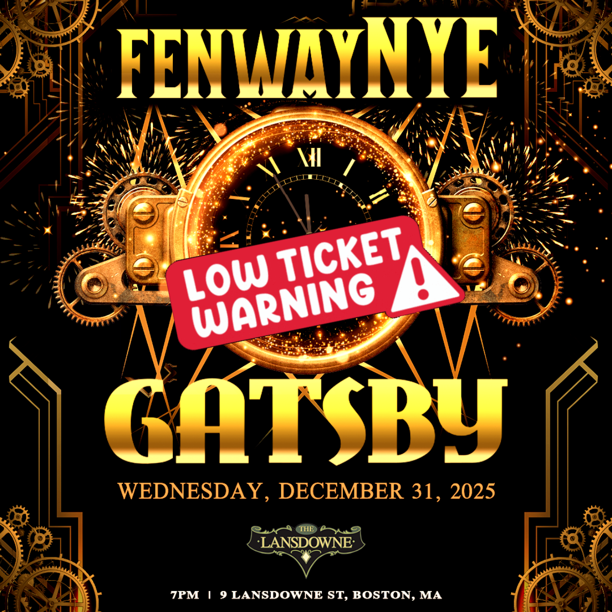 Fenway’s biggest venue Great Gatsby theme Doors @ 10pm