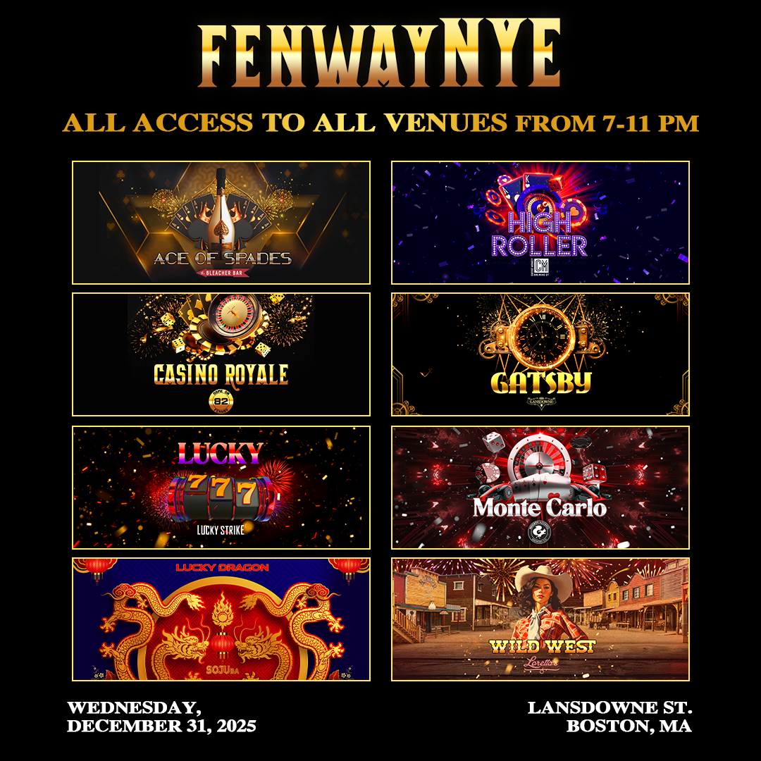 MA’s biggest NYE event All-access to 10 venues Doors @ 7pm