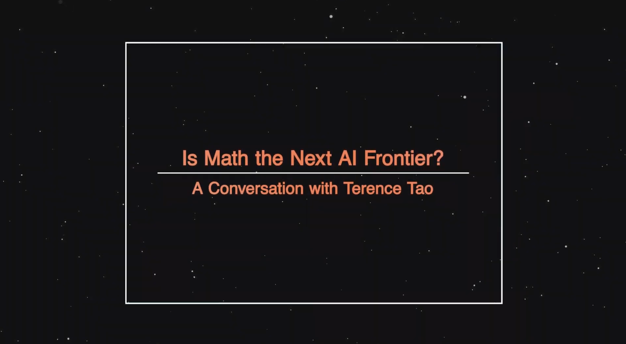 Is Math the Next AI Frontier? A Conversation with Terence Tao