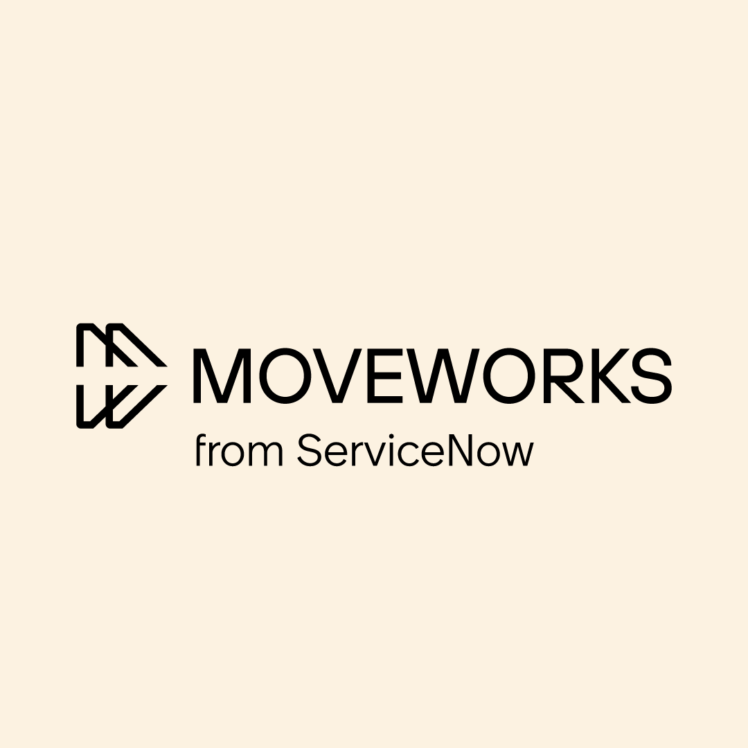 The 'Moveworks from ServiceNow' logo in black capital letters on a beige background.