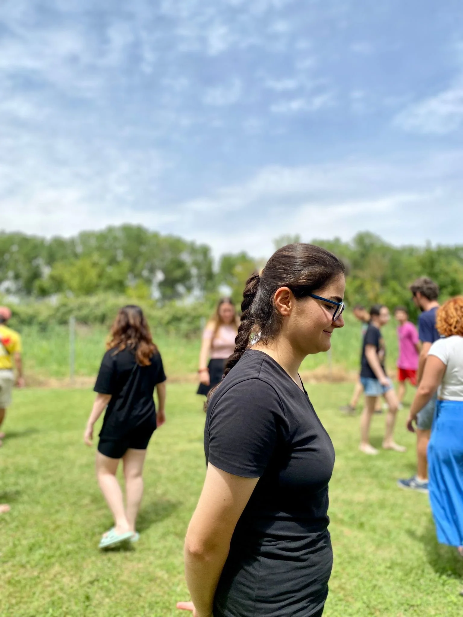 Actividad grupal al aire libre. 