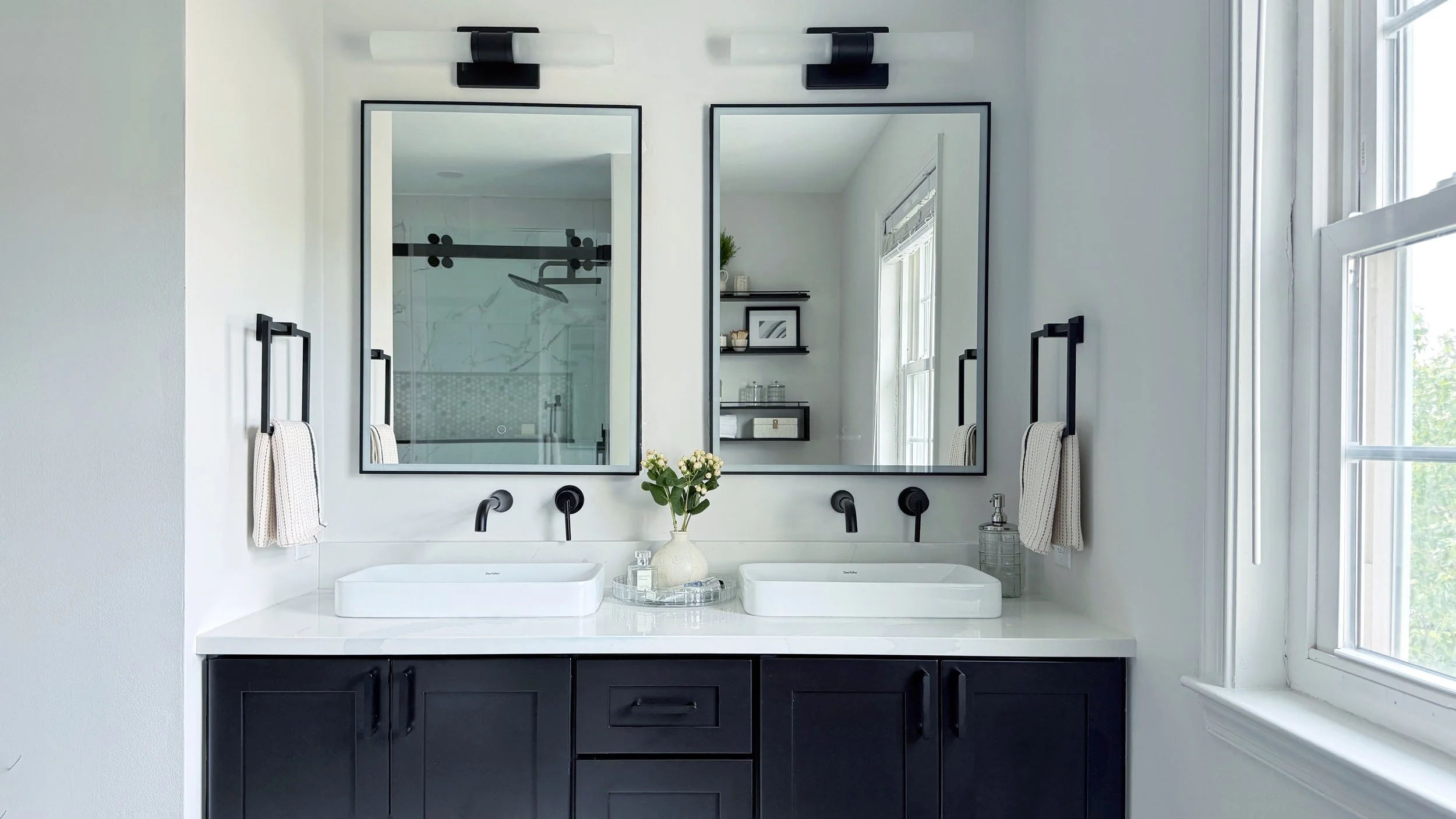 Modern Contrast Guest Bathroom