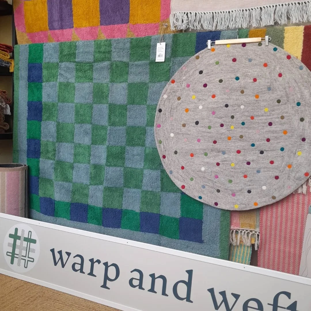 Bore da. Happy Tuesday. 😊

We are back in the shop with some new stock: washable 🫧 #doormats and lots of Ian Snow loveliness. 😍
🟨🟪🟨🟪
🟦🟩🟦🟩

If you are heading to the beach, we have some outdoor picnic rugs and beautiful Turkish Peshtemal co