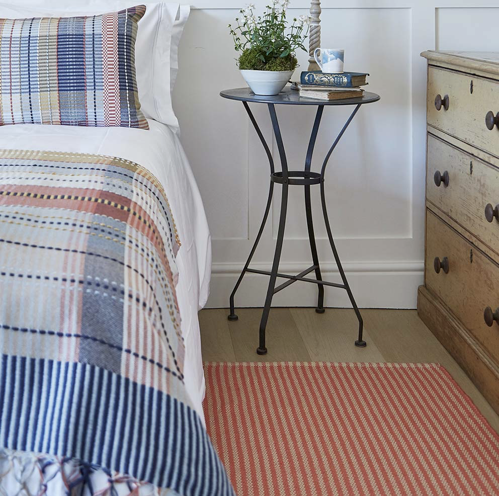 Weaver Green, Dartmouth Stripe Pamplemousse Rug. Misc. sizes and colours available