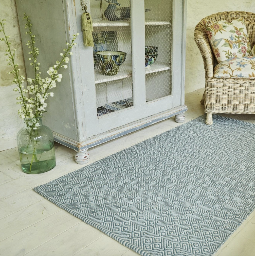 Weaver Green, Provence Teal Rug. Misc. sizes and colours available
