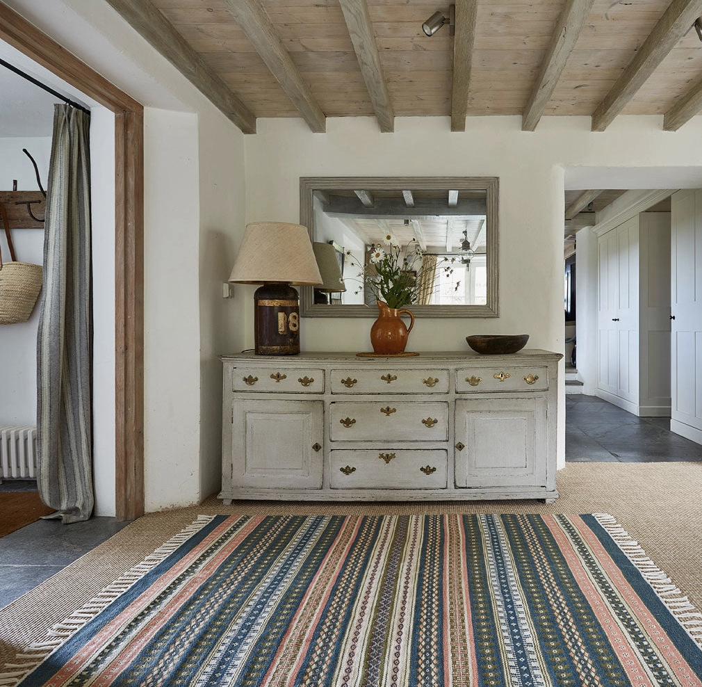 Weaver Green, Fairisle Coral Rug. Misc. sizes and colours available