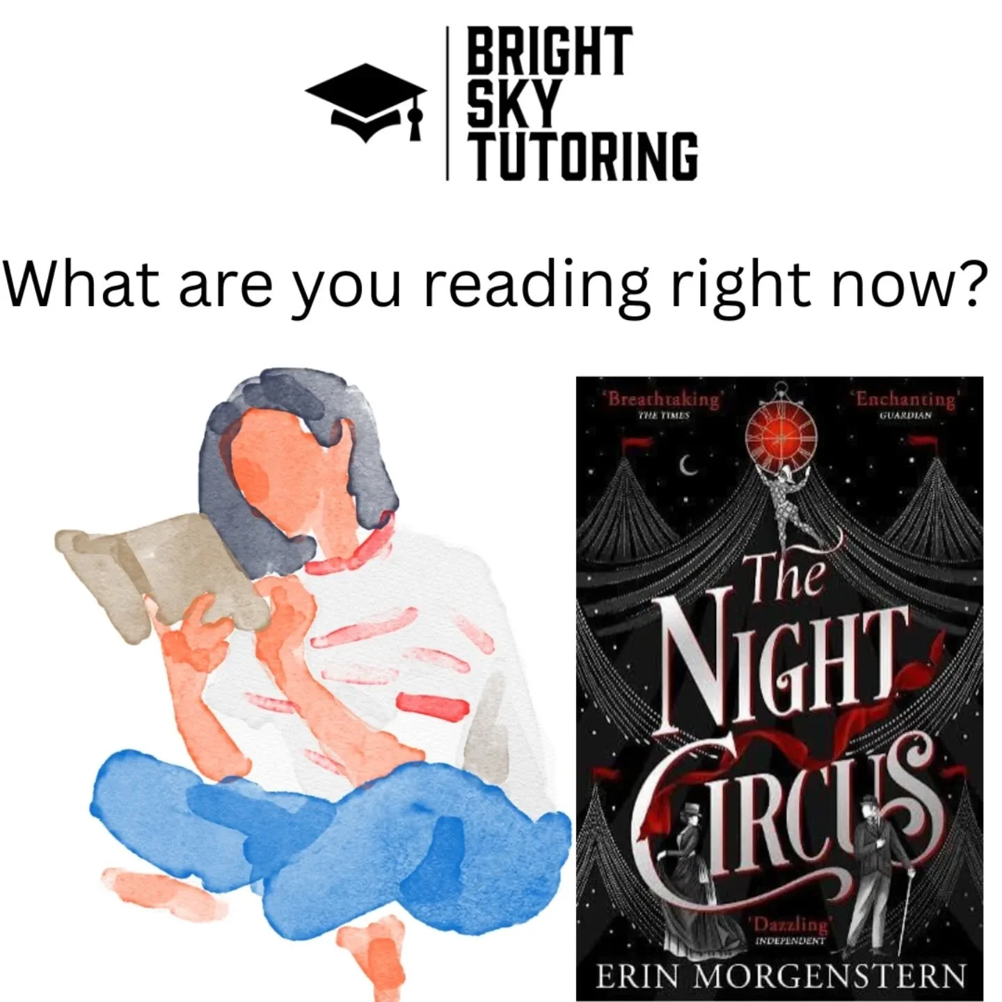 I am really enjoying The Night Circus at the moment - I love the magical, dreamlike feel of it. What is everyone else reading at the moment? 

#brightskytutor #brightskytutoring #englishtutordartford #englishtutorbexley #dartfordtutor #secondaryengli