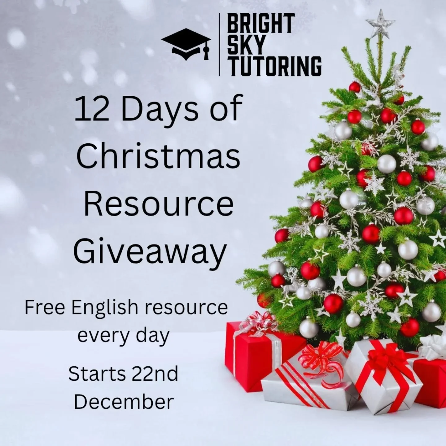 Since it is the season for giving, Bright Sky Tutoring is doing a free resource give away. 12 Days of carefully crafted English resources, designed to help your child start 2026 ready to flourish! 

To sign up and receive your free resources, visit t