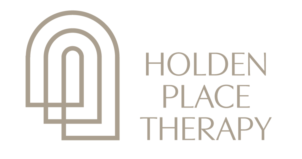Logo featuring a stylized design with the text "Holden Place Therapy"
