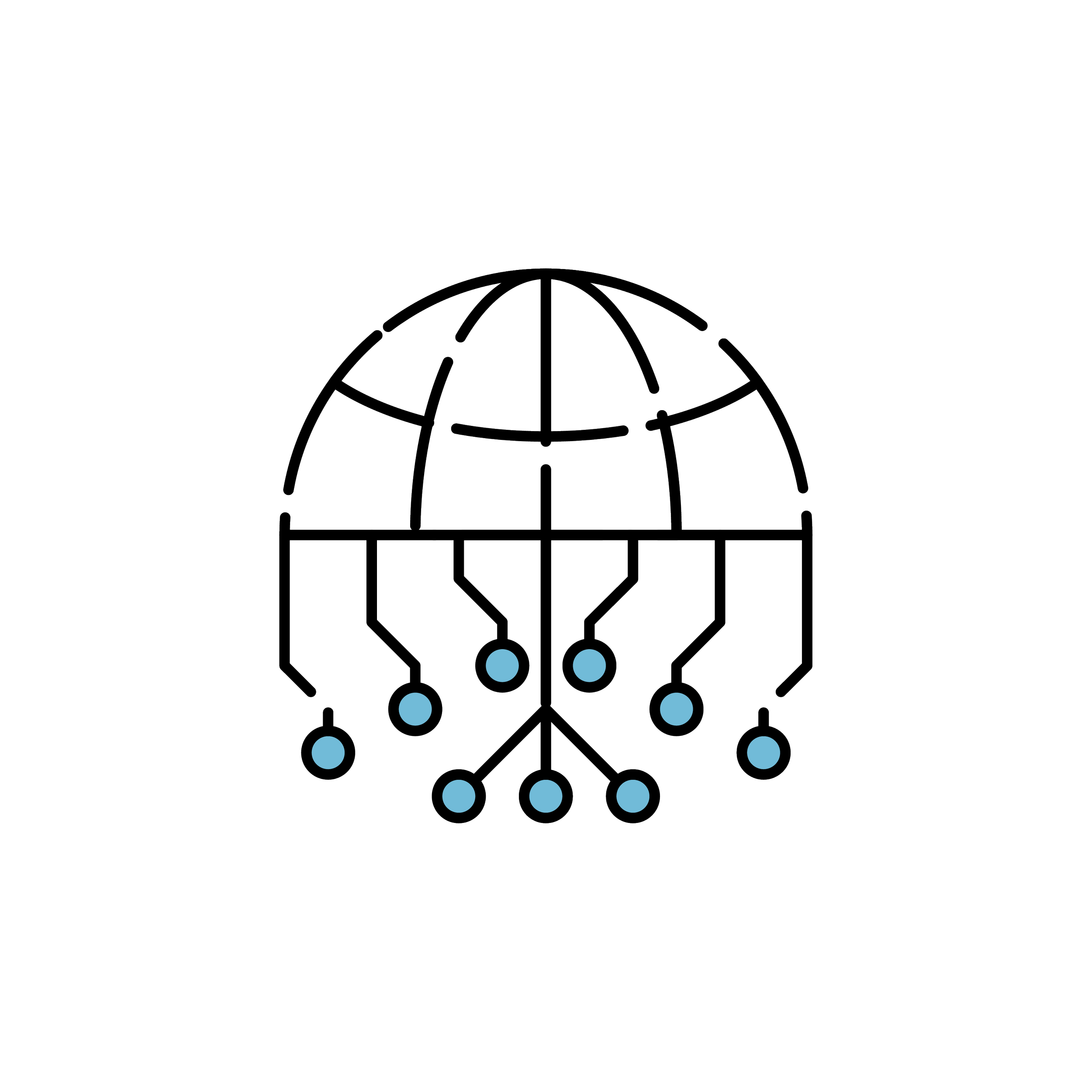 Digital illustration of a globe connected to circuit lines and nodes, symbolizing global technology or networking.