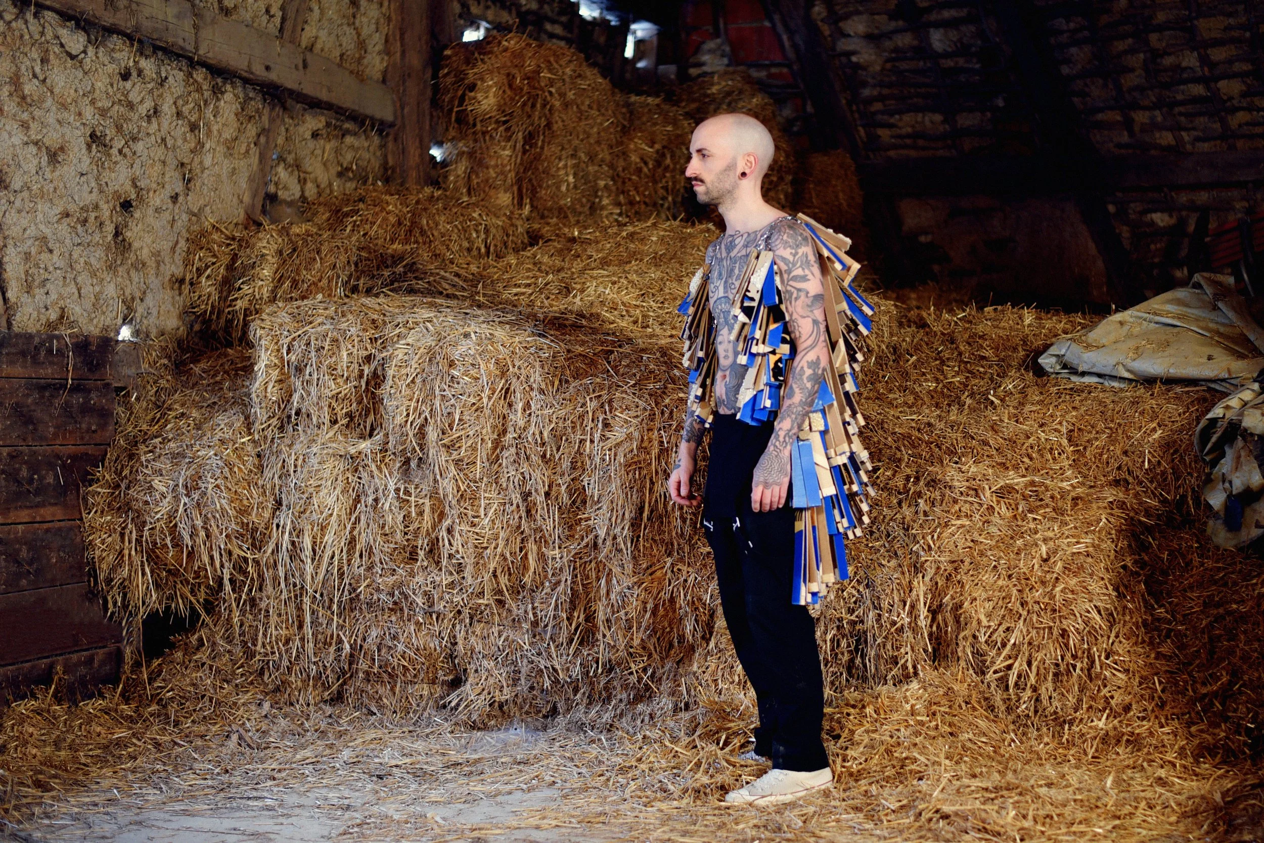 Mixed media on panel and chain. 2026