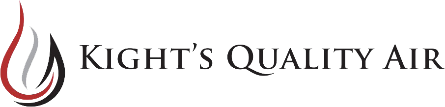 Logo for Knight's Quality Air with a stylized flame icon and text.