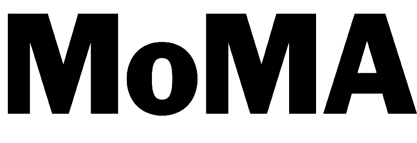 The word "MoMA" in large black letters on a white background.