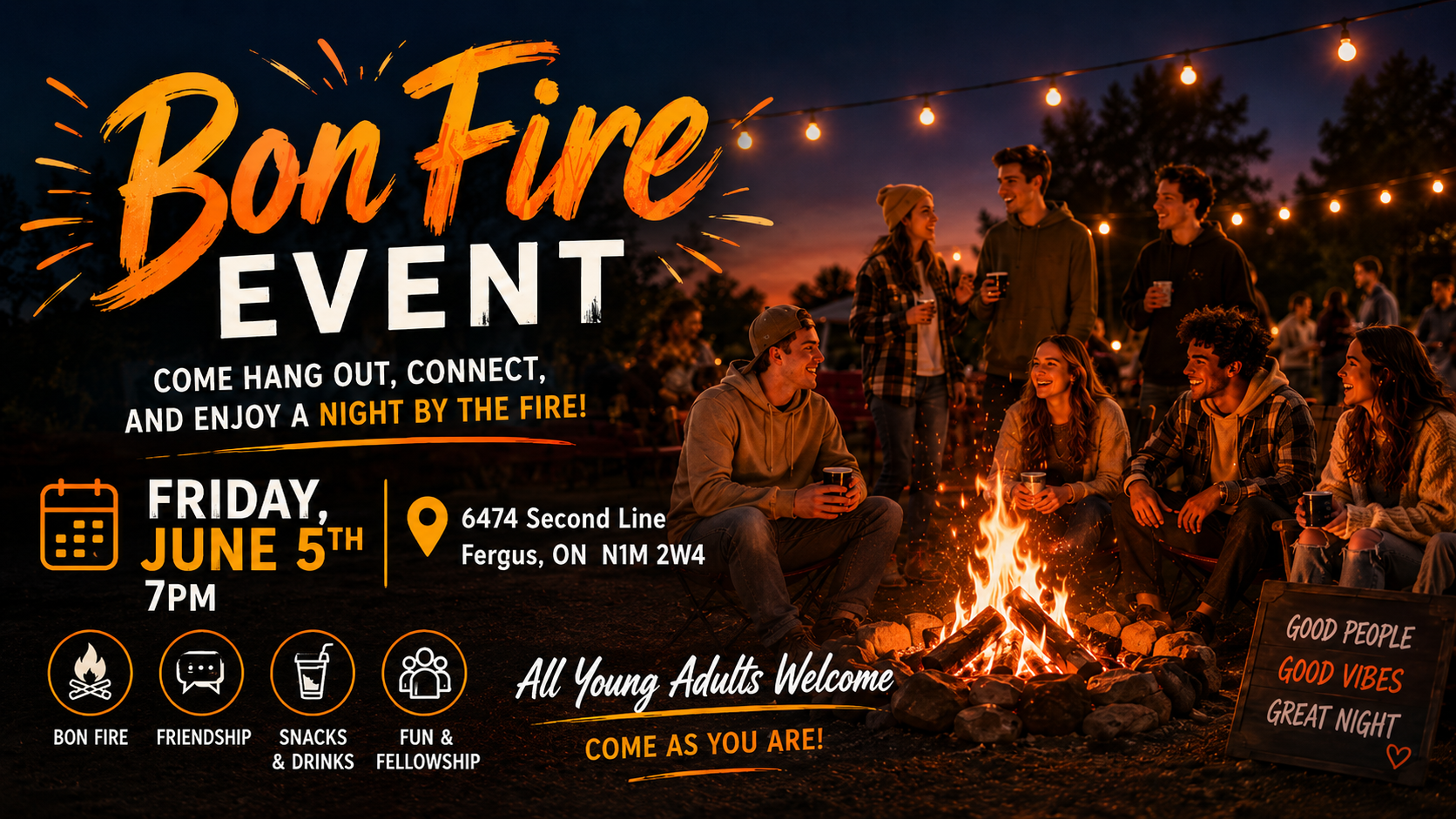 Young Adults Bon Fire