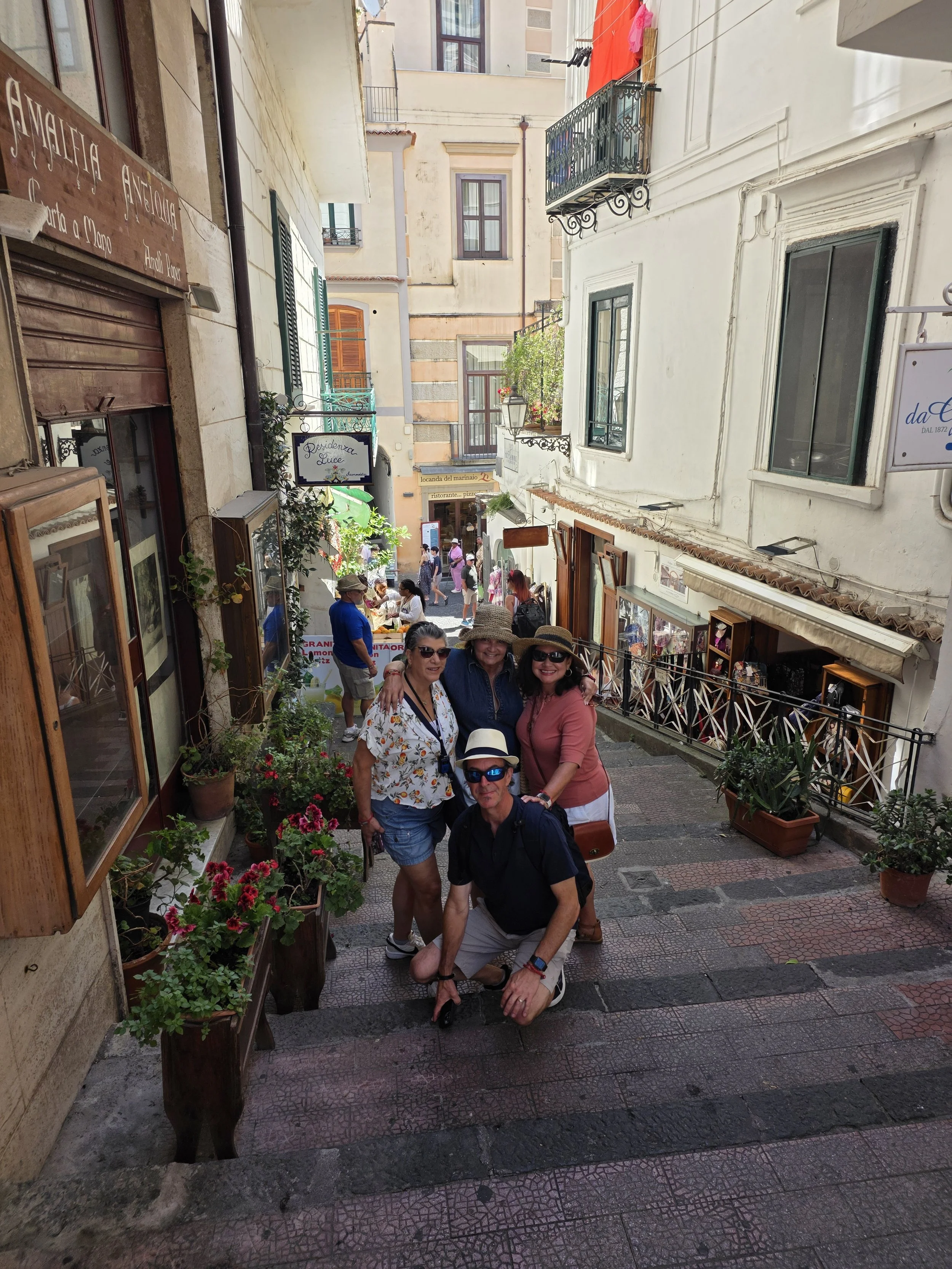 Retired friends over 60 enjoying all that Amalfi has to offer