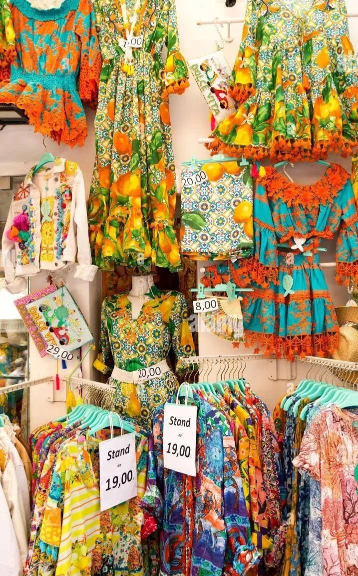 Amalfi Shops Colorful Clothing