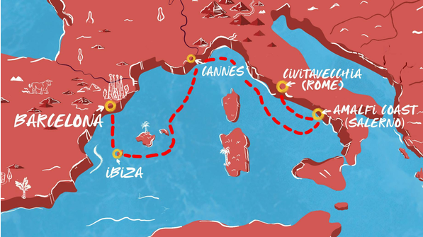 Virgin Voyages Mediterranean Cruise from Rome to Barcelona