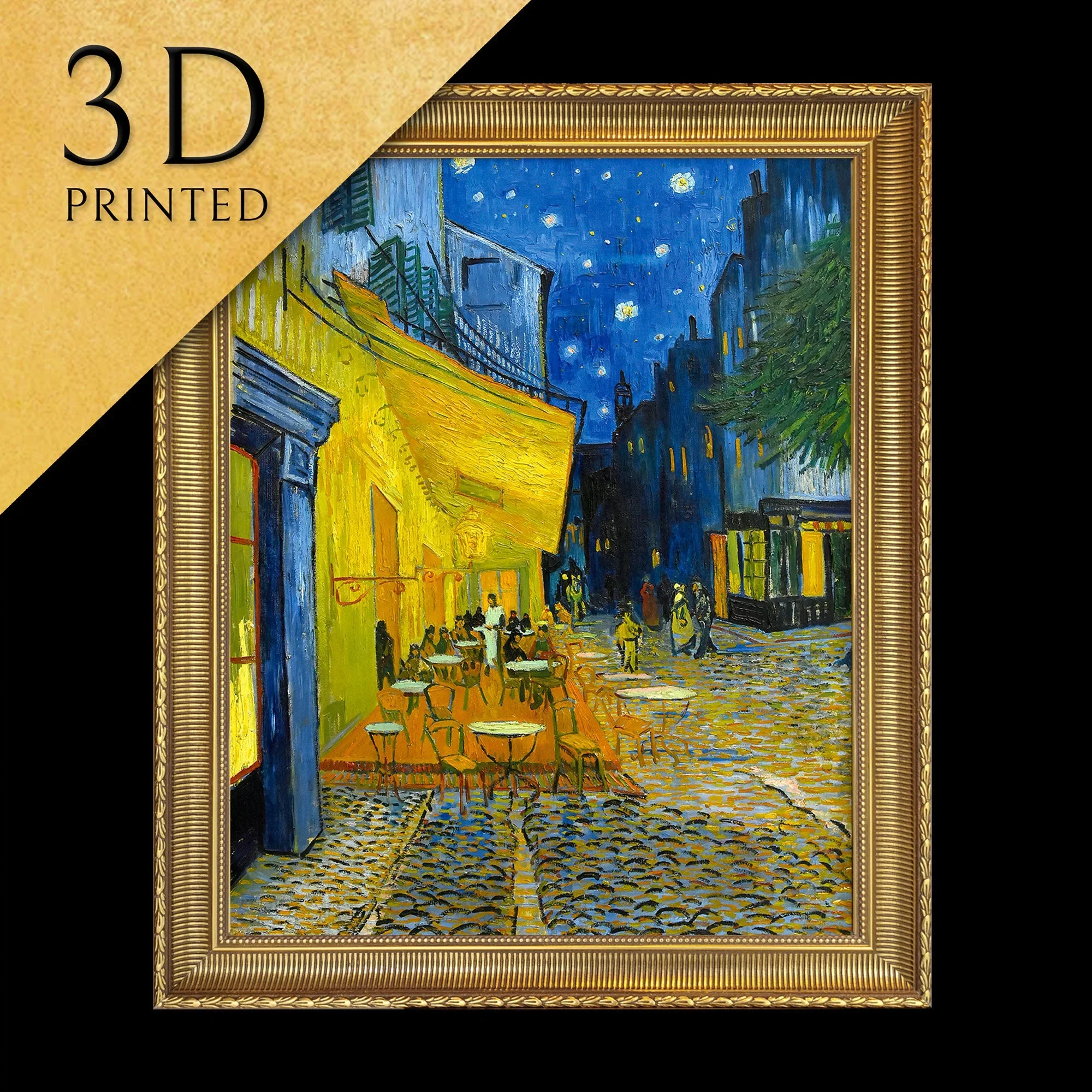 Terrace of a Cafe at Night