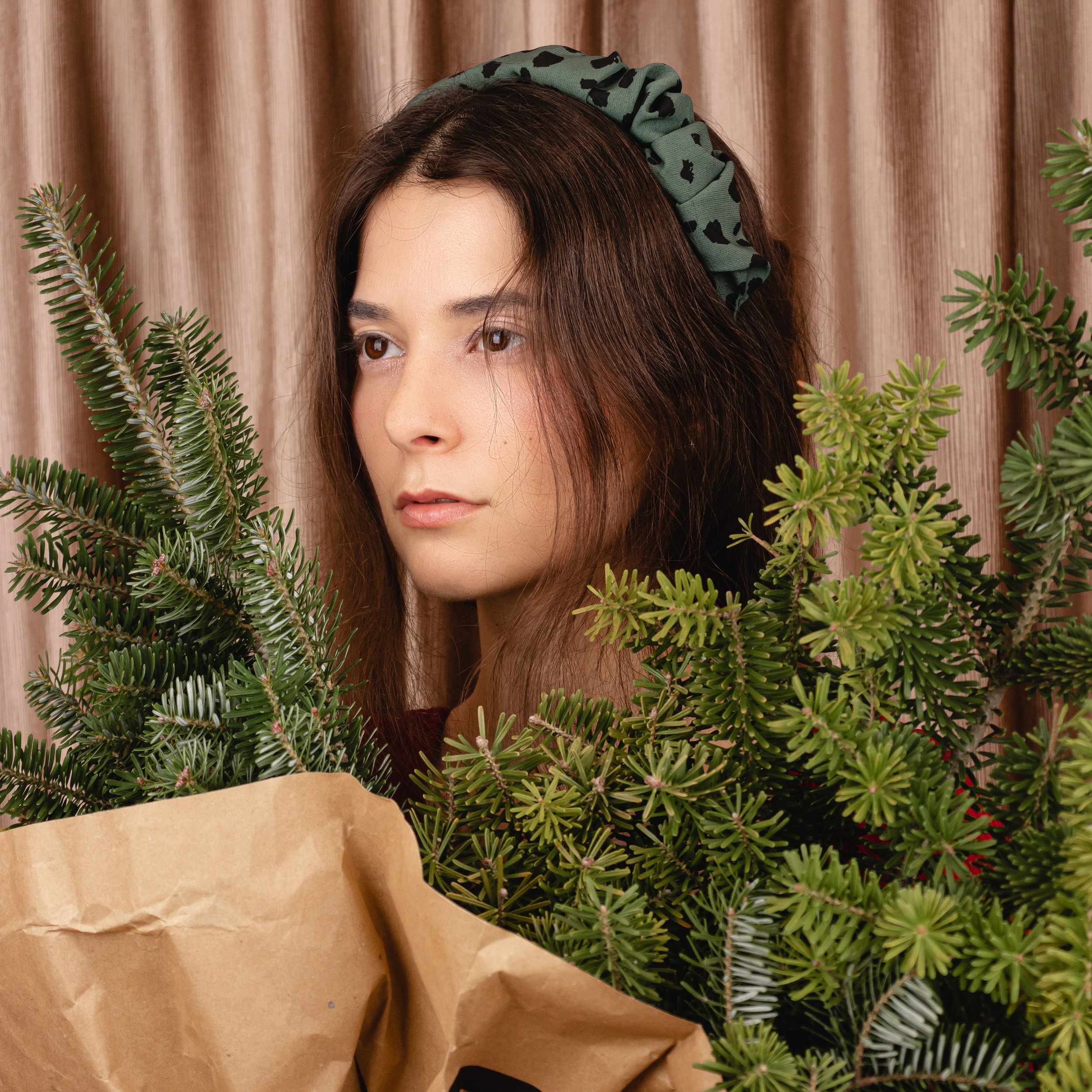 Deep Green Ruffle Headband