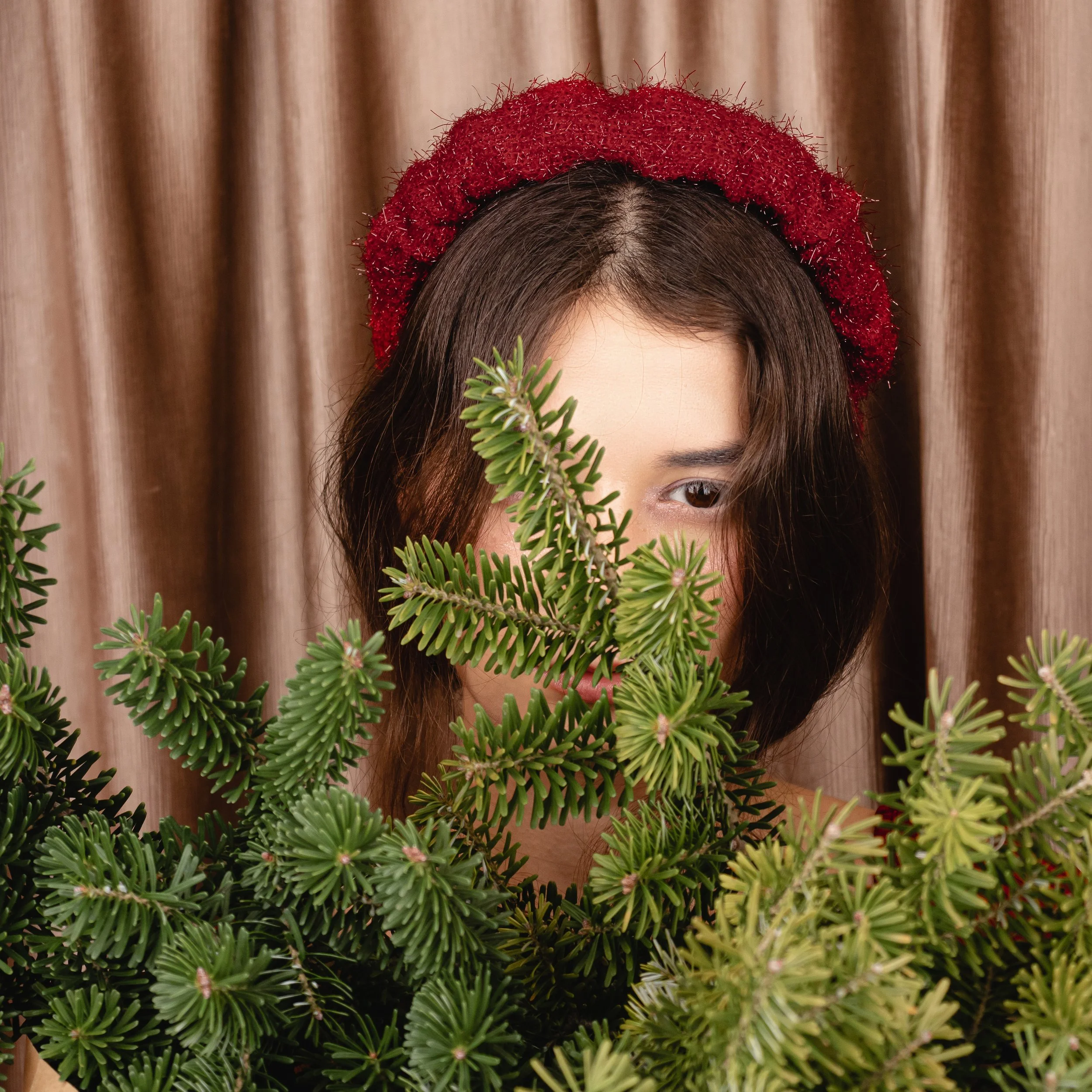 Sparkling Red Ruffle Headband