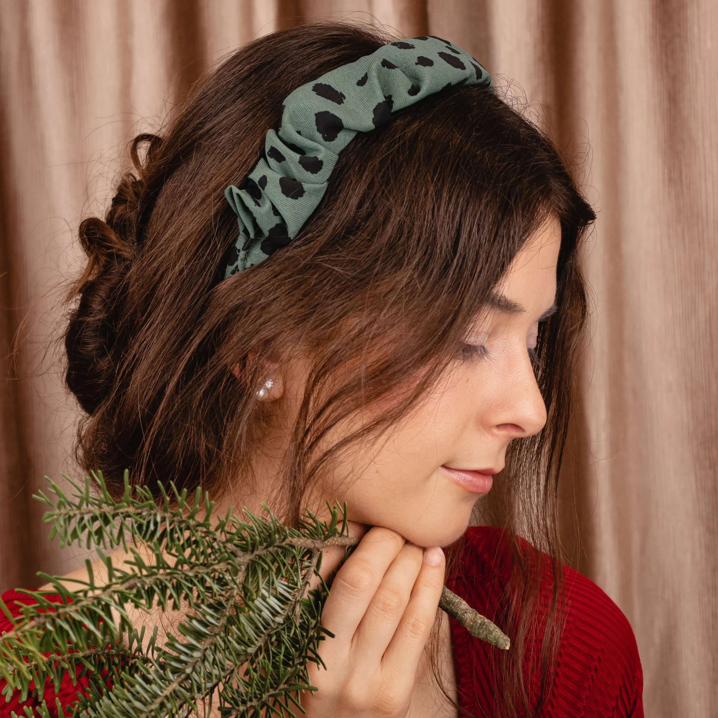 Deep_Green_Patterned_Ruffle_ Headband_5.JPEG