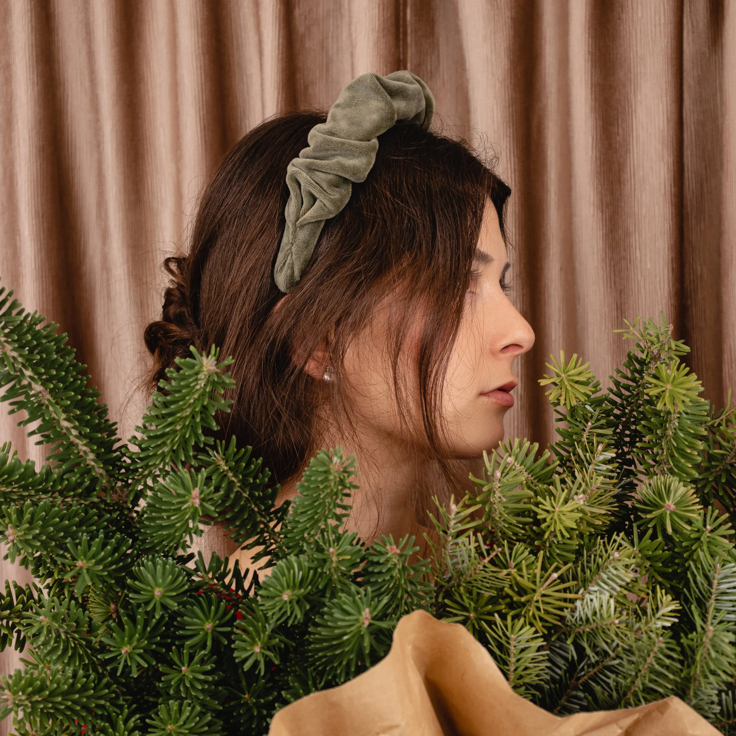 Rosemary Velvet Ruffle Headband