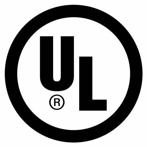 UL logo with a black circle and the letters 'UL' inside, and a registered trademark symbol below.