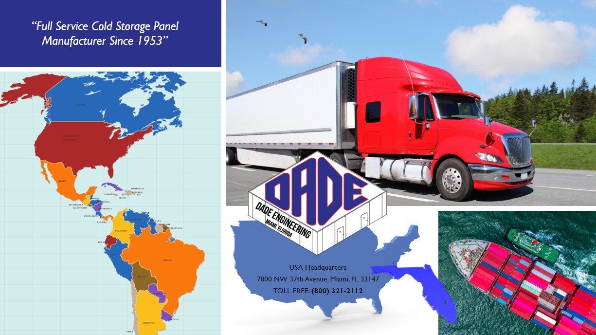dade coolers, Walk-in Coolers, North America, South America, GA, Georgia, TX, Texas, TN, Tennesse, CA, California, Oregon, Mexico, Caribbean,