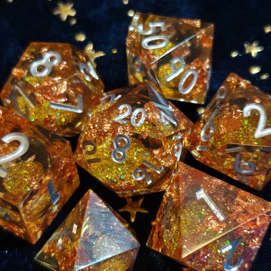 Amber | Liquid Core Dice Set