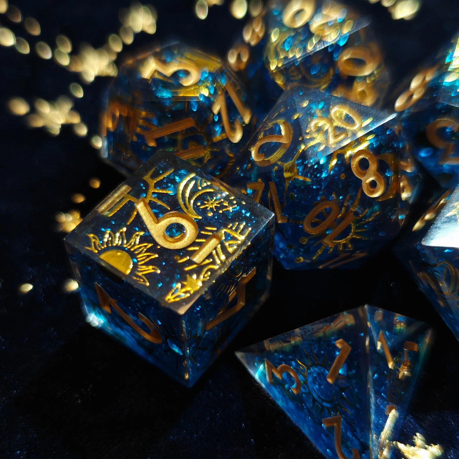 Celestial  | Sharp-Edged Dice Set