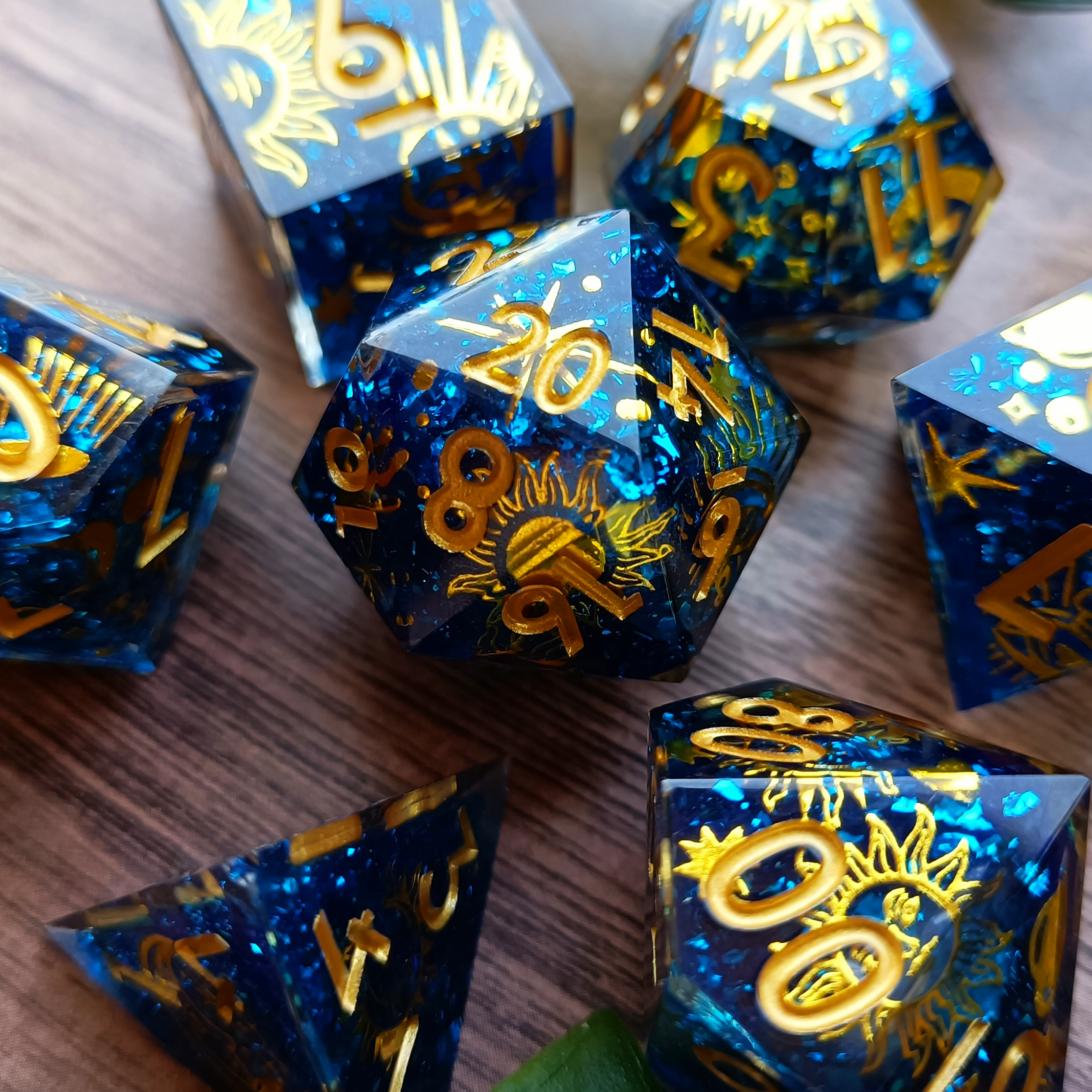 Celestial  | Sharp-Edged Dice Set