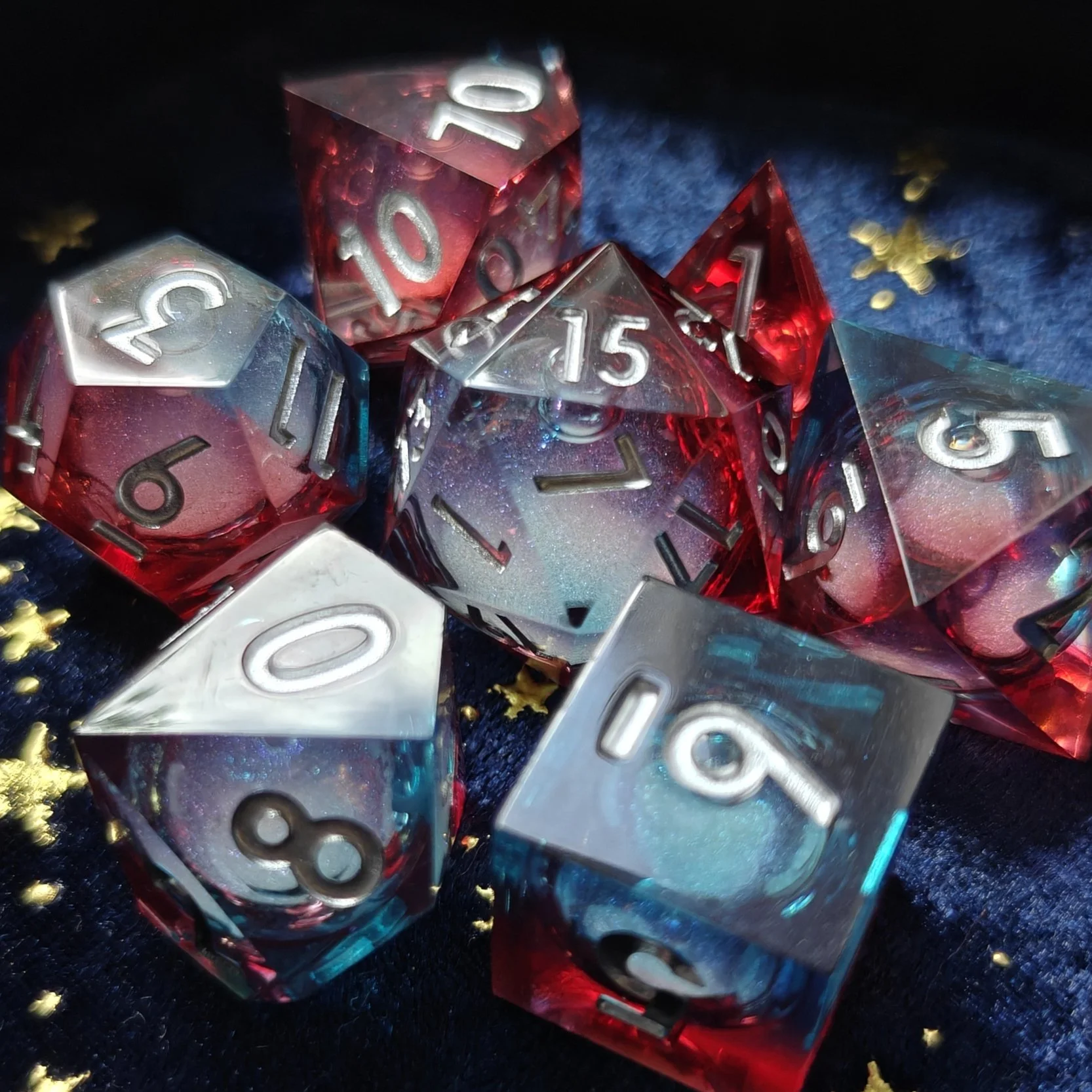 Fire & Ice | Liquid Core Dice Set